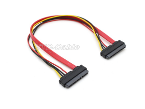 Laki-laki 22pin SATA untuk laki-laki 22pin SATA dengan kekuatan 4pin