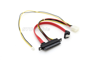 22pin SATA untuk menempel 7pin SATA dengan kabel Power LP4pin 2pin