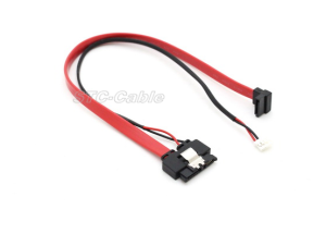 Menempel SATA 13pin ke SATA 7 Pin 90 derajat dengan kabel Power 2pin