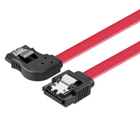 Kabel SATA III 6.0 Gbps Kabel Data Lurus Ke Sudut Kanan Dengan Mengunci Latch Merah